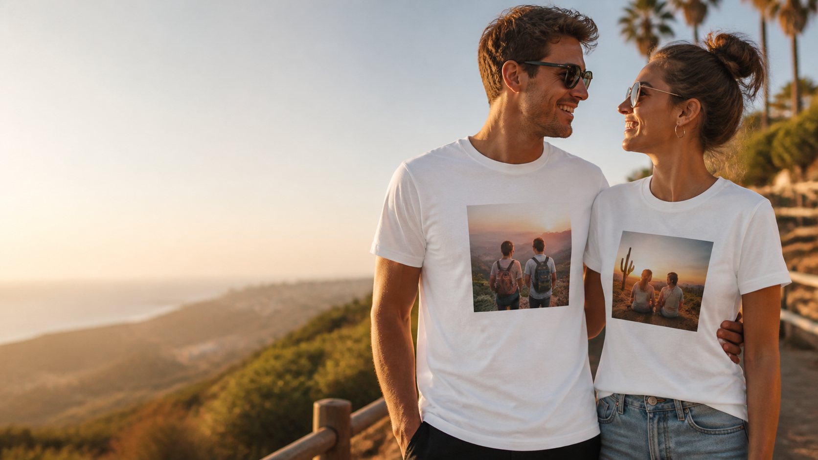 Custom photo shirt for a couple