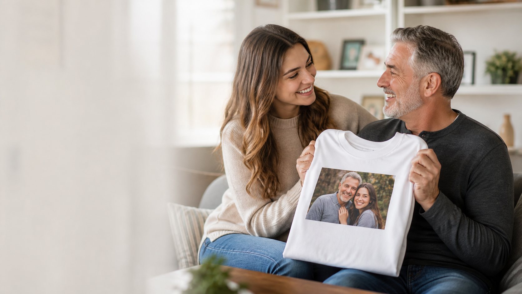 Custom photo gift for a father