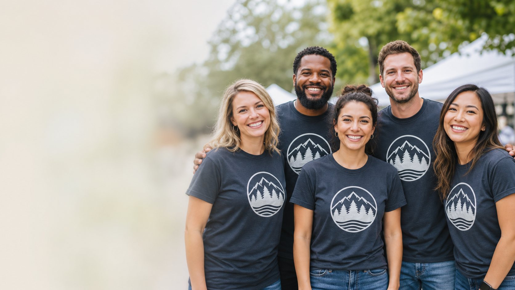 Matching custom shirts for a group
