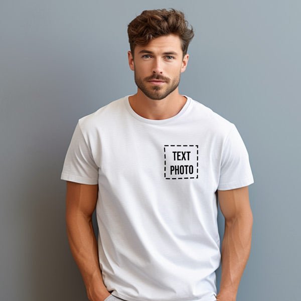 Custom Basic T Shirt Double Sided Printing Personalized