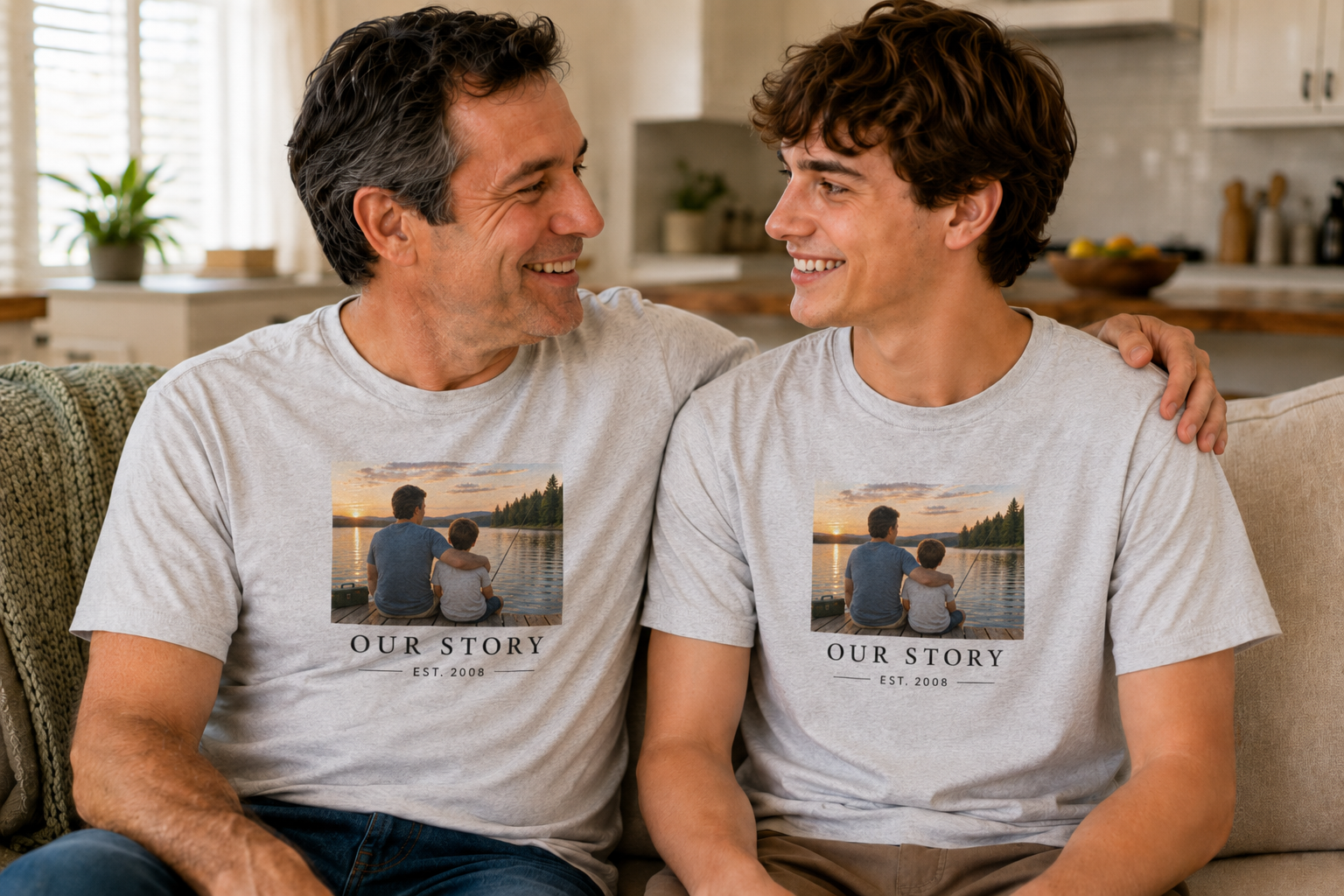 Custom photo gift for a father