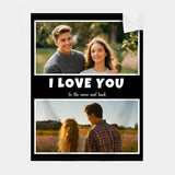 Custom Couple pictures and I love you text Blanket Personalized Holiday Gifts