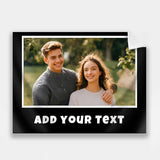 Custom Horizontal photo text Blanket Personalized Holiday Gifts