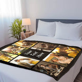 Custom Pictures and text Blanket- Personalized Holiday Gifts