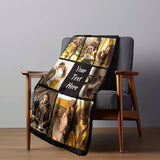 Custom Pictures and text Blanket- Personalized Holiday Gifts