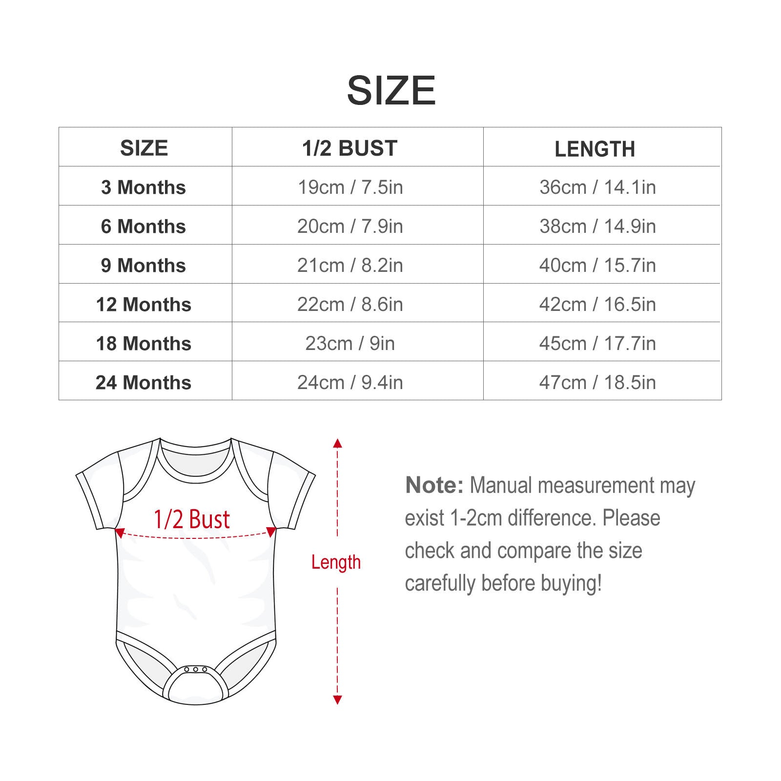 Baby Short-Sleeve Romper - 100% Cotton