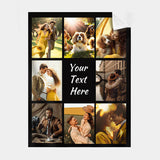 Custom Pictures and text Blanket- Personalized Holiday Gifts