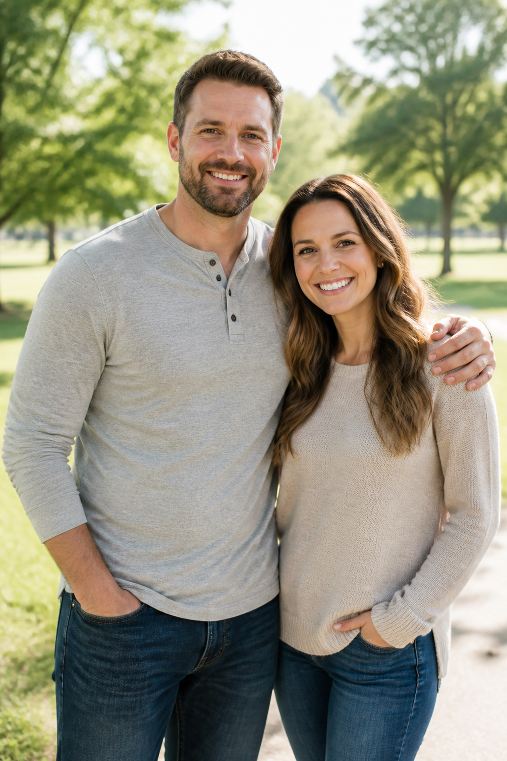 Original couple artwork with its real background