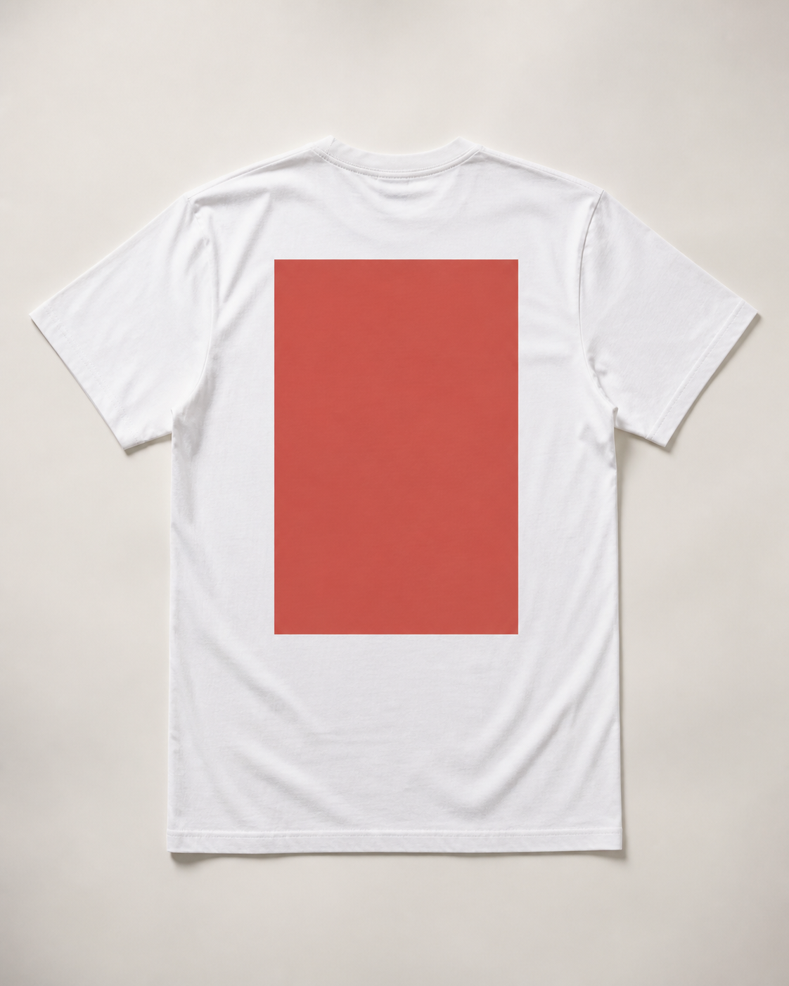 White T-shirt with a back print area