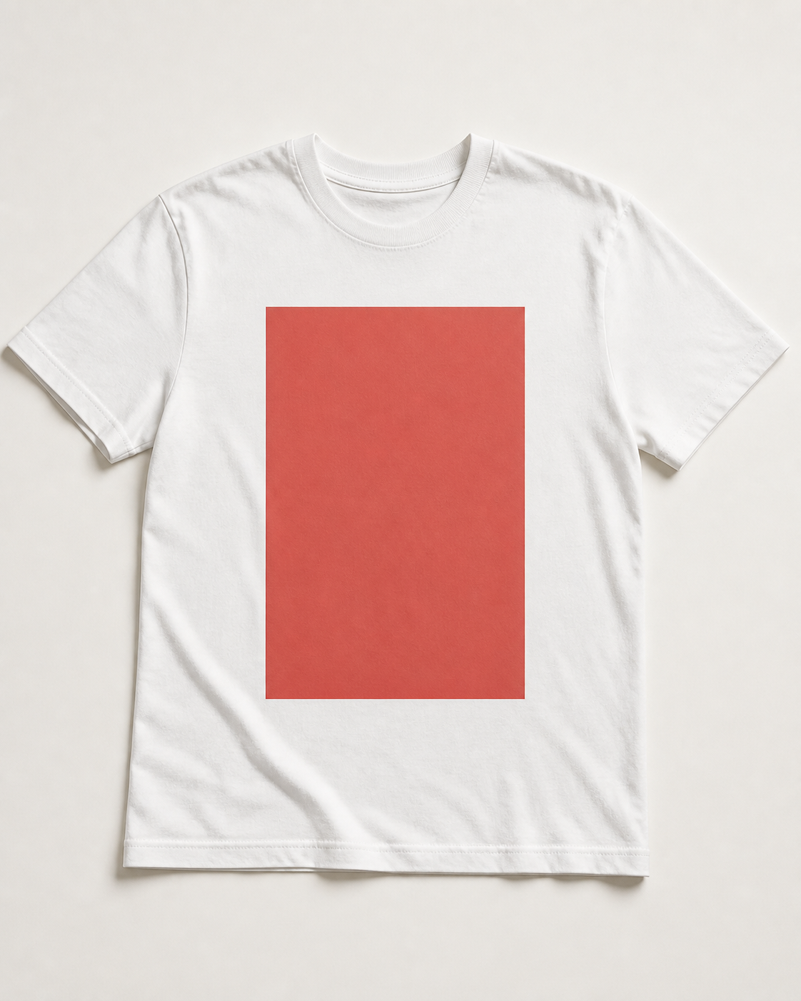 White T-shirt with a front print area