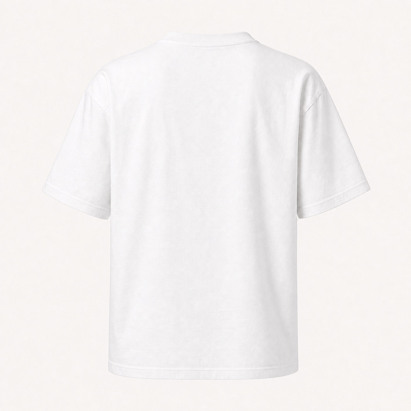 White custom photo T-shirt back view
