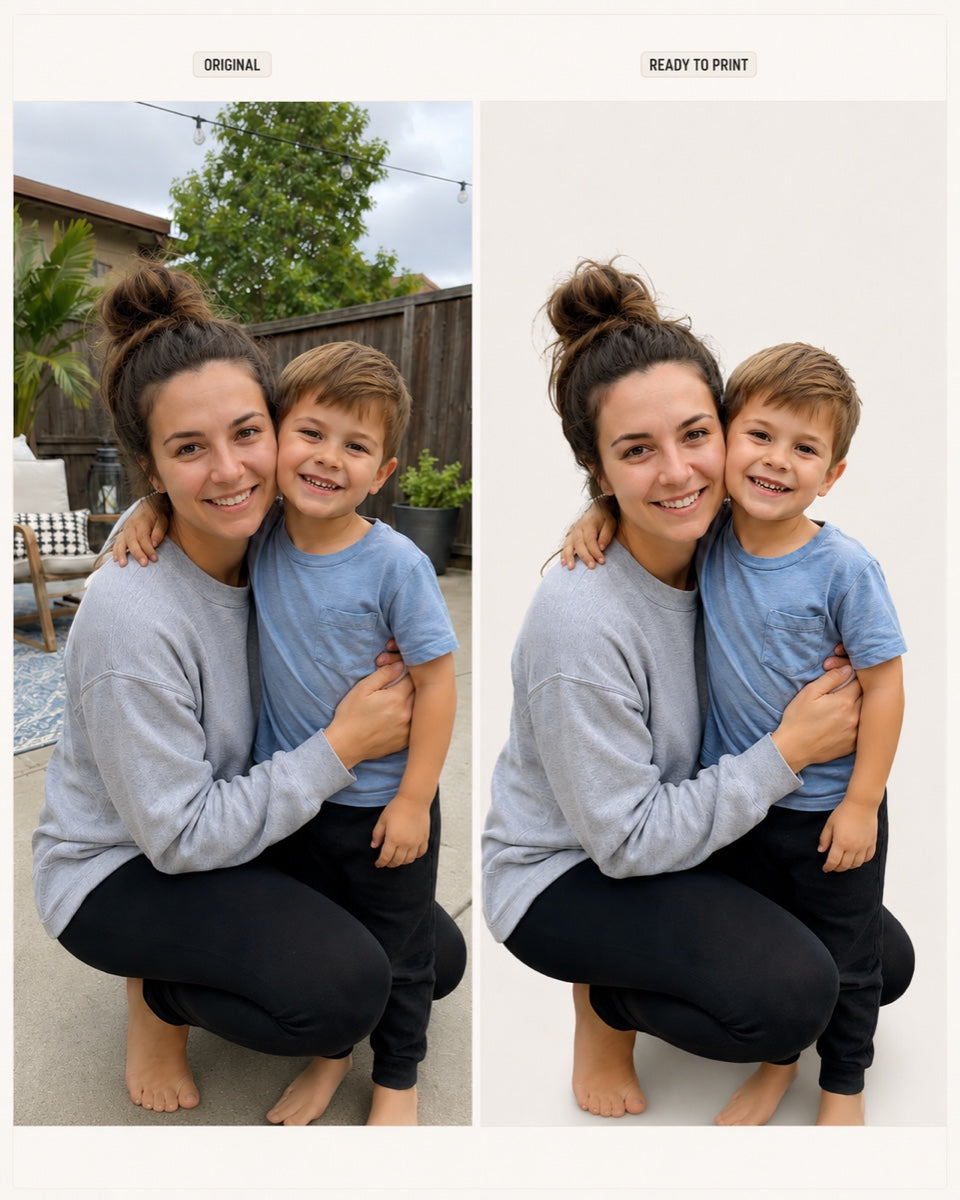 Original photo and ready-to-print photo comparison