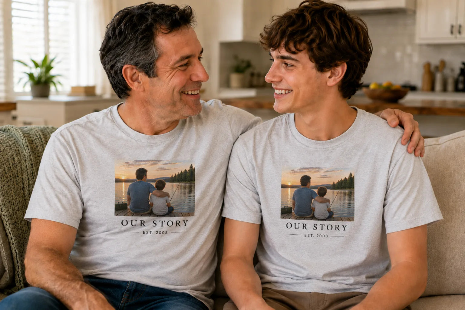Custom photo gift for a father