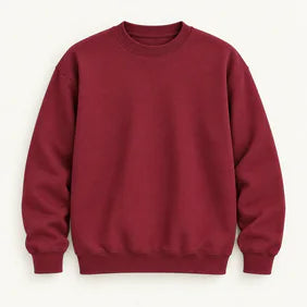 Burgundy crewneck sweatshirt